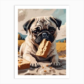 Pug Dog Painting 1 Art Print