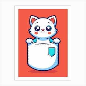 Pocket Cat 1 Art Print