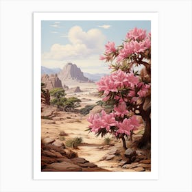 Rhododendron Victorian Style 3 Art Print