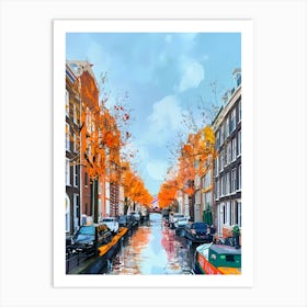 Amsterdam Canal In Autumn Art Print