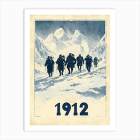 Aihrgdesign A Vintage Adventure Poster Of A 1912 Polar Expedi Bd06875d 636d 4569 B9c3 9fa0cd6eb0df 2 Art Print