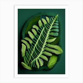 Felt Fern Vibrant Art Print