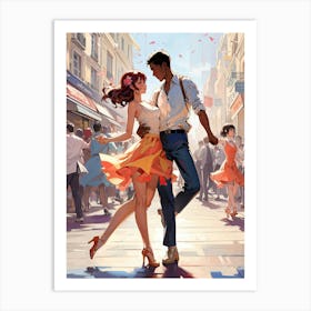 Paris Street Dance Art Print