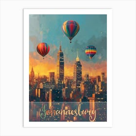 Johannesburg Travel Poster Art Print