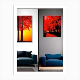 Two Piece Wall Art Art Print