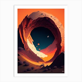 Crater Comic Space Space Art Print