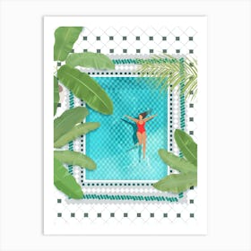 Riad Pool Art Print