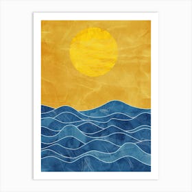 Sunset In The Sea Art Print