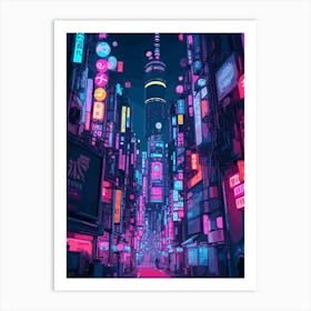 Neon Tokyo Art Print