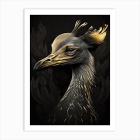 Golden bird Art Print