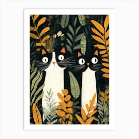 Cats In The Jungle 1 Art Print