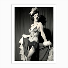 1920's Burlesque Dancer ~Reimagined 100 Art Print