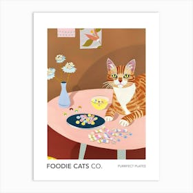 Foodie Cats Co Cat And Candy 2 Art Print