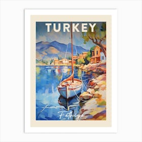 Fethiye Turkey 1 Fauvist Painting  Travel Poster Art Print