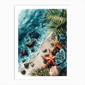 Watercolor Seascape Art Print