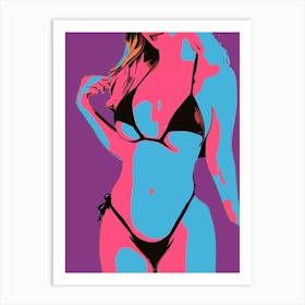 Abstract Geometric Sexy Girl (37) Art Print