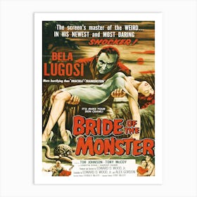 Bride Of The Monster, Bela Lugosi Movie Poster Art Print