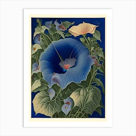 Morning Glory 2 Floral Botanical Vintage Poster Flower Art Print