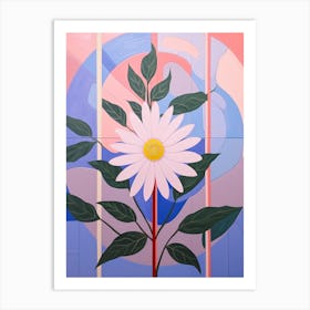 Asters 5 Hilma Af Klint Inspired Pastel Flower Painting Art Print