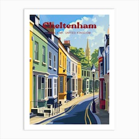 Cheltenham England Town Digital Travel Art Art Print