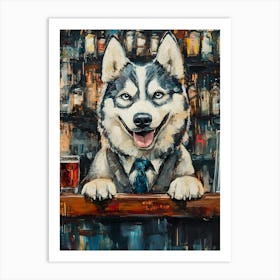 Husky Bar Art Print