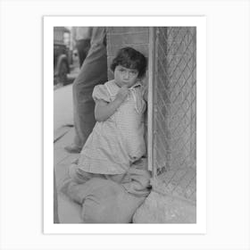 Untitled Photo, Possibly Related To Young Mexican Girl Who Was Playing Around Relief Line In San Antonio, Texa Art Print