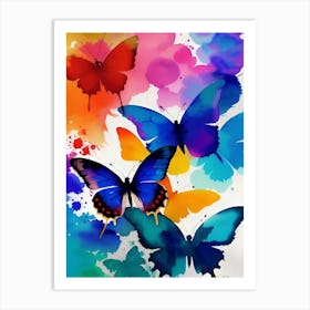 Colorful Butterflies 186 Art Print