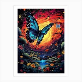 Butterfly In The Sky 1 Art Print