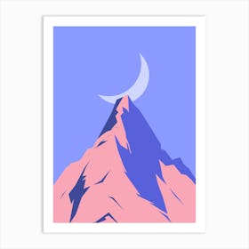 Moon And Mountain 3 Art Print