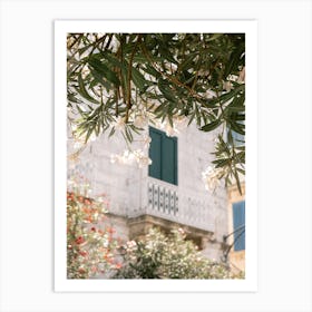 Floral street | Italian summer | Ostuni | Italy Art Print