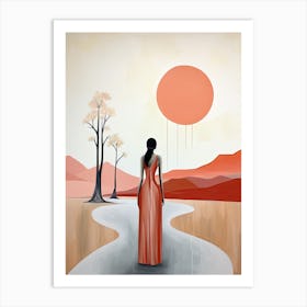 Mystic Illumination, Boho Art Style Art Print