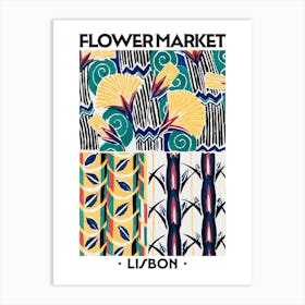 Flower Market Lisbon Eugene Seguy Vintage Botanical Art Print