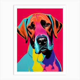 American English Coonhound Andy Warhol Style Dog Art Print