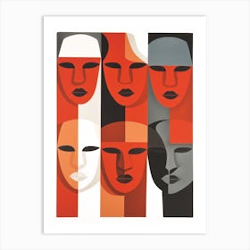 Four Faces 1 Art Print