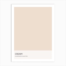 Cream Colour Block Poster Art Print