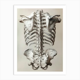 Skeleton anatomy biology art 1 Art Print