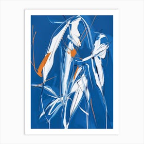 'Blue And White' 6 Art Print