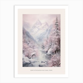 Dreamy Winter National Park Poster  Berchtesgaden National Park Germany 4 Art Print