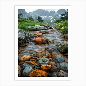 Stream In The Mountains 1 Art Print