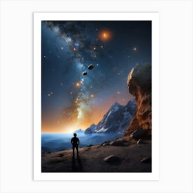 Man Standing In Space Art Print