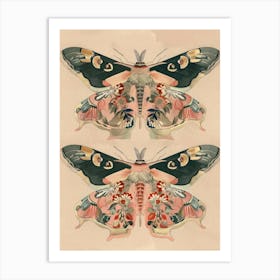 Spring Butterflies William Morris Style 6 Art Print