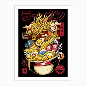 Great Ramen Dragon Japanese Art Print