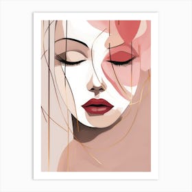 Beautiful Woman Face Art Print