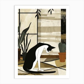 Cat On The Floor Art Print