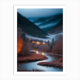 Misty Creek Art Print