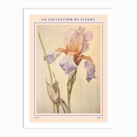 Iris 2 French Flower Botanical Poster Art Print