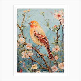 American Goldfinch 3 Detailed Bird Painting Art Print