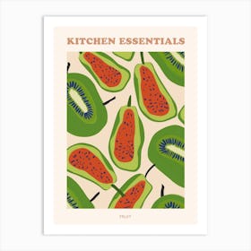 Abstract Fruit Pattern Illustration 1 Poster 3 Art Print