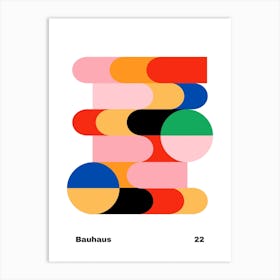 Geometric Bauhaus Poster 22 Art Print