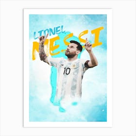 Lionel Messi Watercolor Art Print